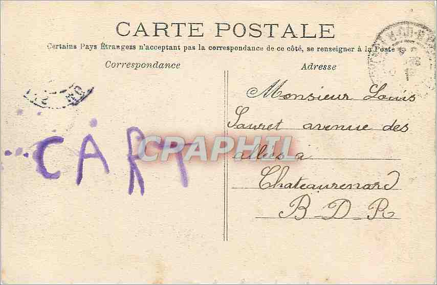 CPA Paris Gare d'Orleans Quai d'Orsay Bateau — Rückseite