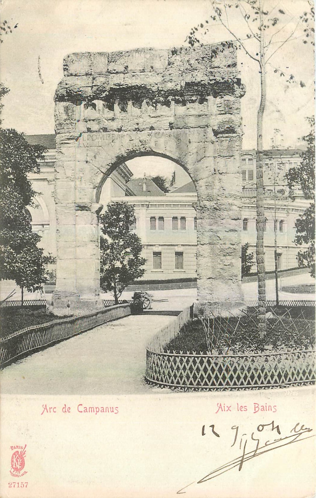 CPA Arc de Campanus Aix les Bains Carte 1900