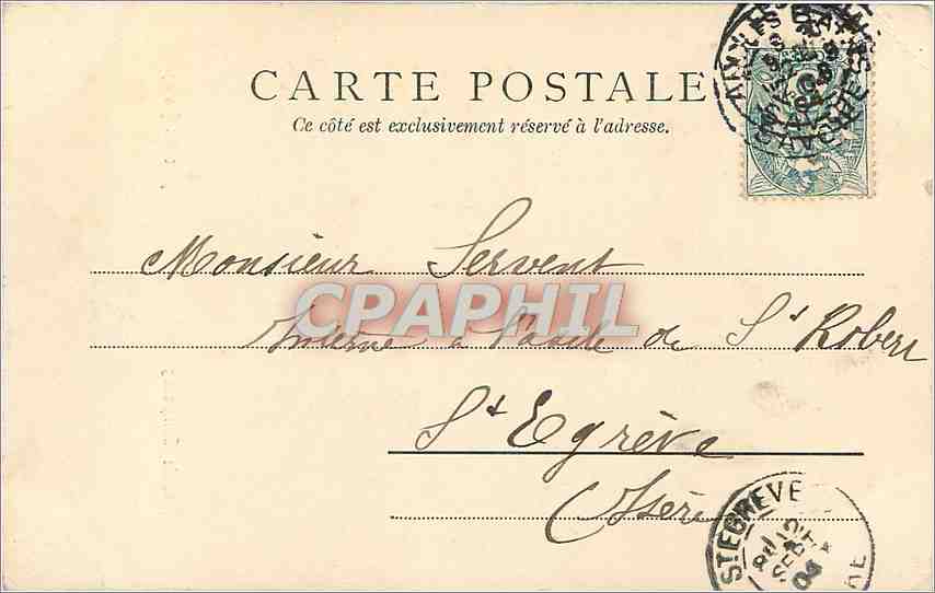 CPA Arc de Campanus Aix les Bains Carte 1900 — Rückseite