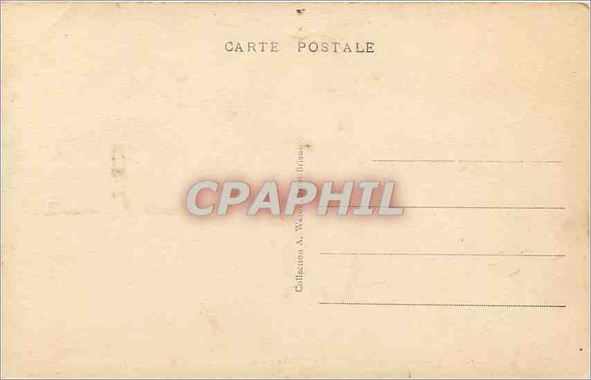 Carte postale — Recto uniquement — Collection A. Waron & Brissiau — Achterkant
