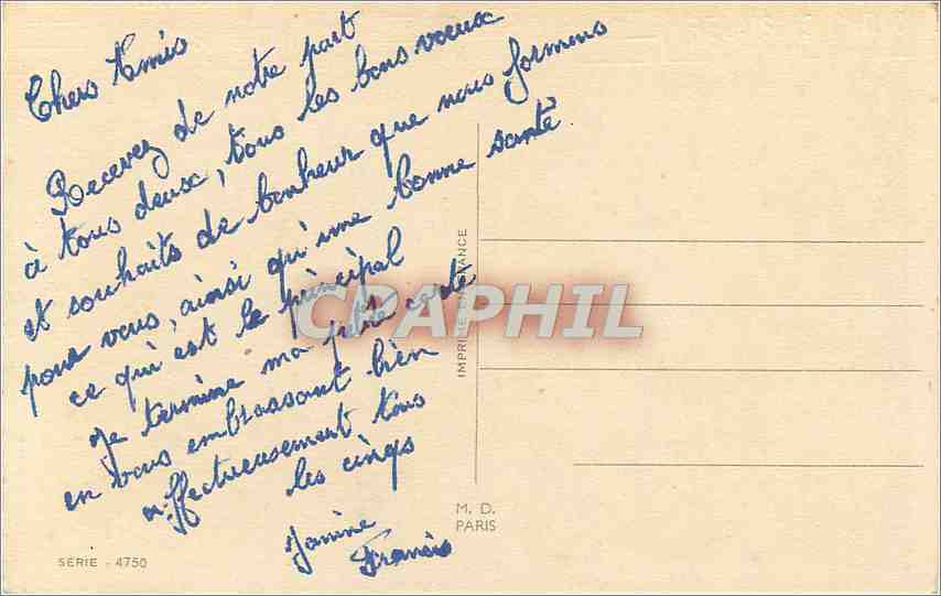 CPA Bonne Annee  — Verso