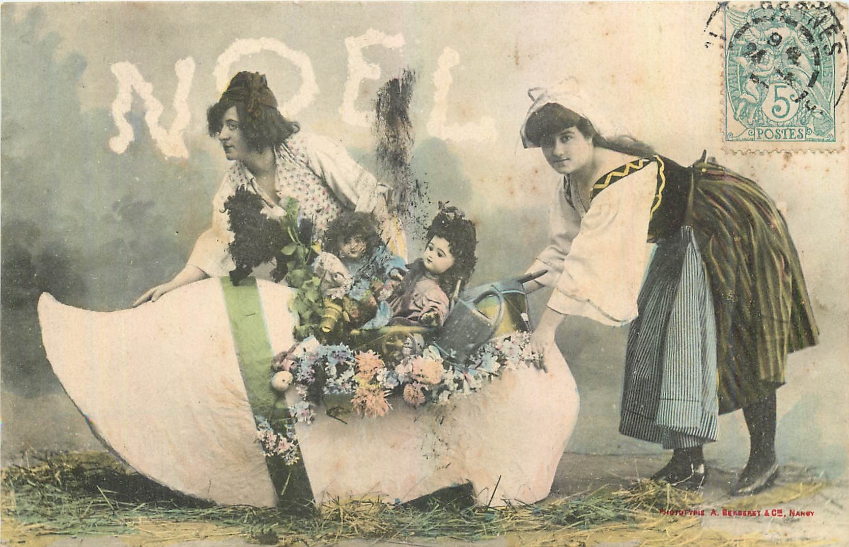 CPA Enfant Noel Sabot