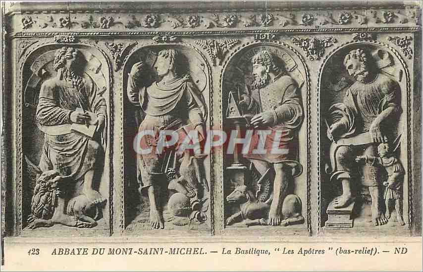 CPA Abbaye du Mont Saint Michel La Basilique Les Apoires 