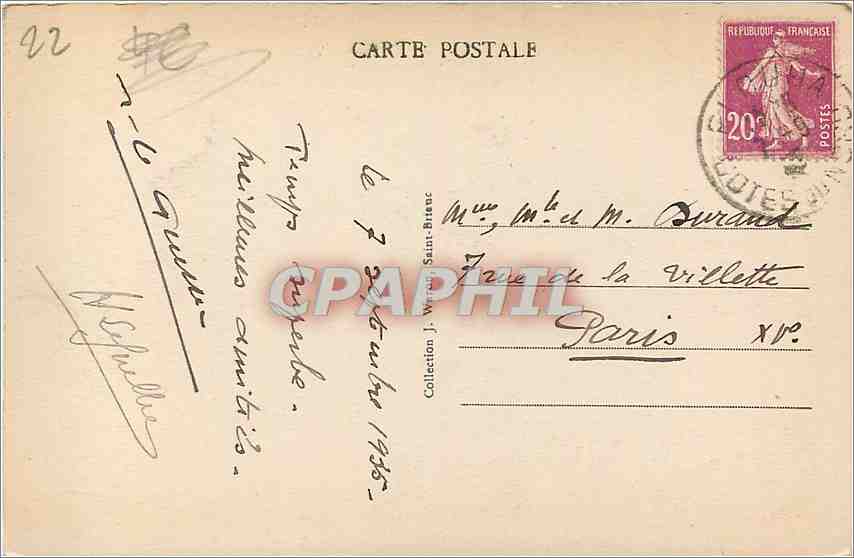 CPA Le Palus pres Plouha Vue generale  — Rückseite