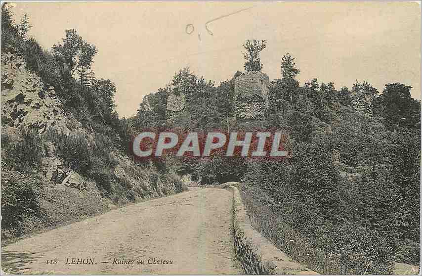 Lehon — Ruines du Château — éditeur anonyme, n° 118 - Recto