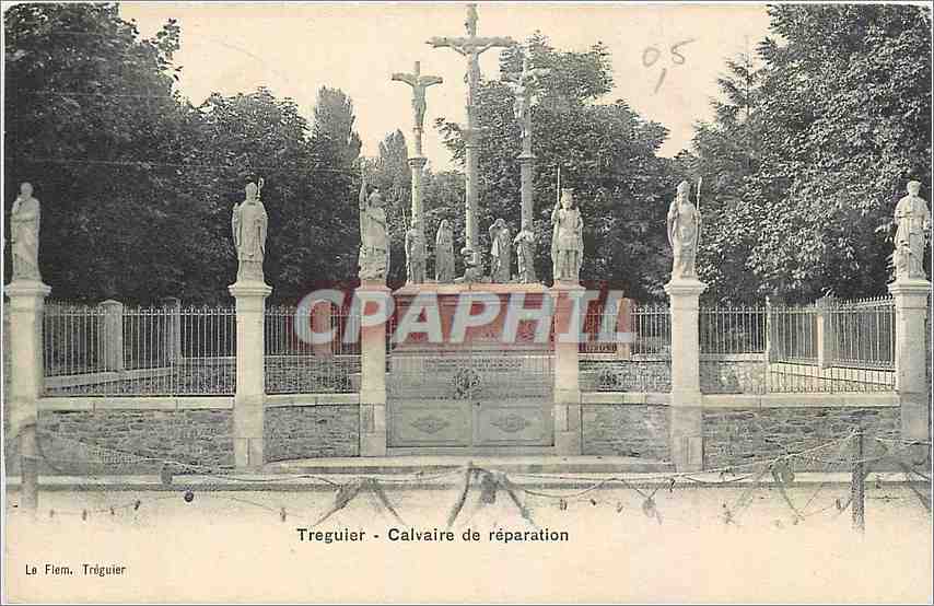 CPA Treguier Calvaire de Reparation 