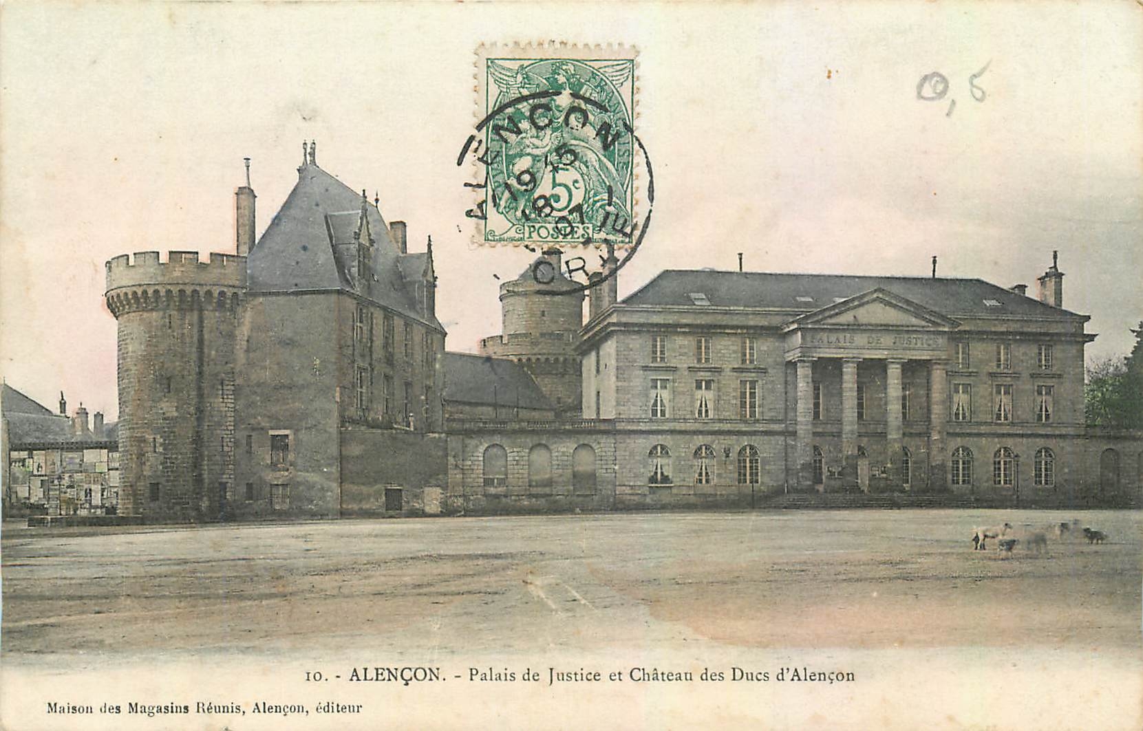 CPA Alencon Palais de Justice et Chateau des Ducs d'Alencon 