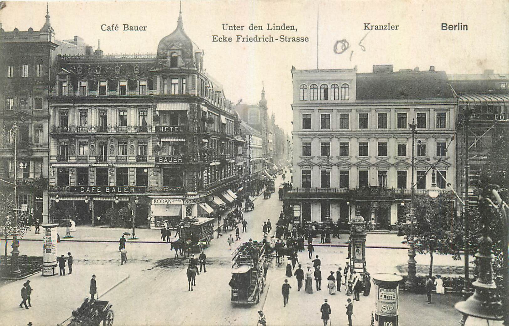 CPA Cafe Bauer Unter den Linden Kranzler Berlin 