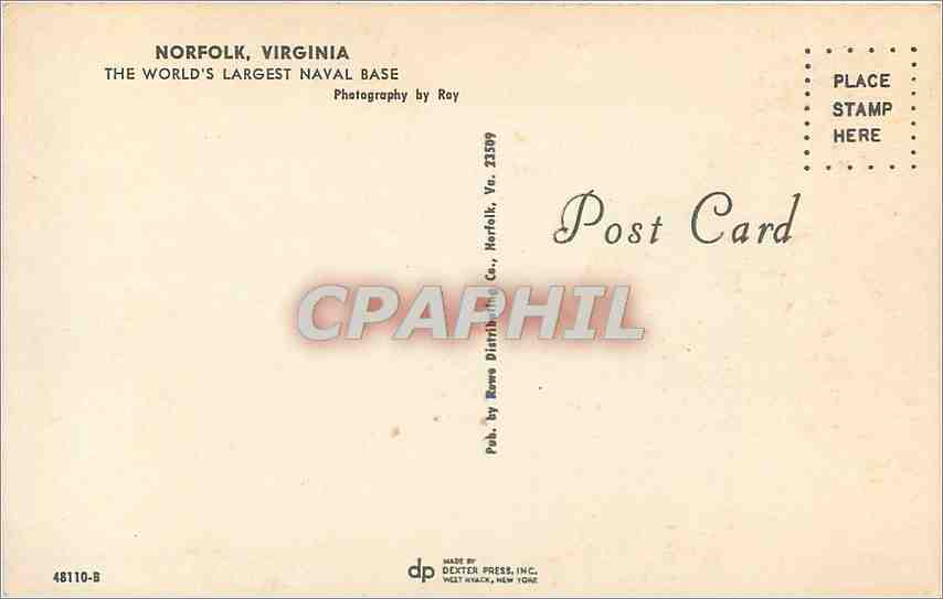 CPM Norfolk Naval Base Bateau Porte Avions — Back