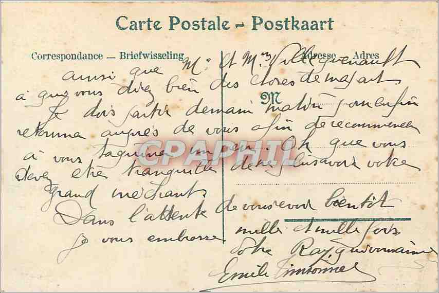 CPA Momignies Belgique Le Kiosque et la Mairie  — Back