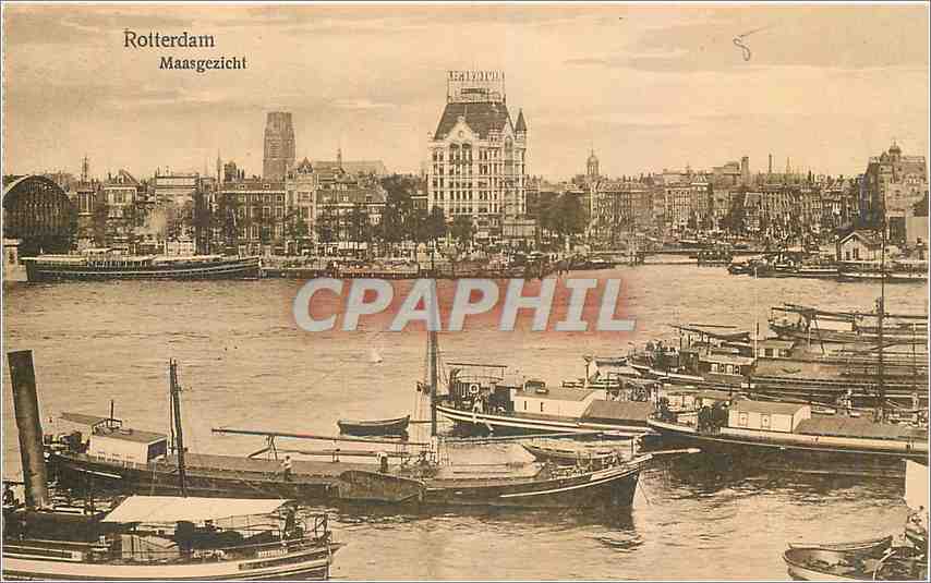 CPA Rotterdam Maasgezicht Bateaux