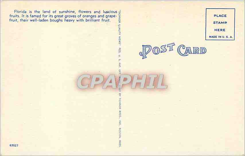CPA He'p yo'sef to Grapefruit from Sunny Florida  — Rückseite