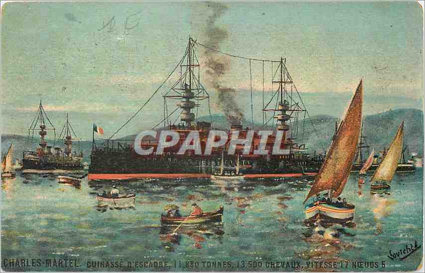 CPA Charles Martel Cuirasse d'Escadre Bateau 