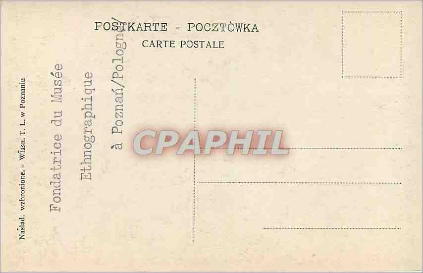 Helena Cichowiczowa — Portrait — Fondatrice du Musée Ethnographique à Poznań — Verso