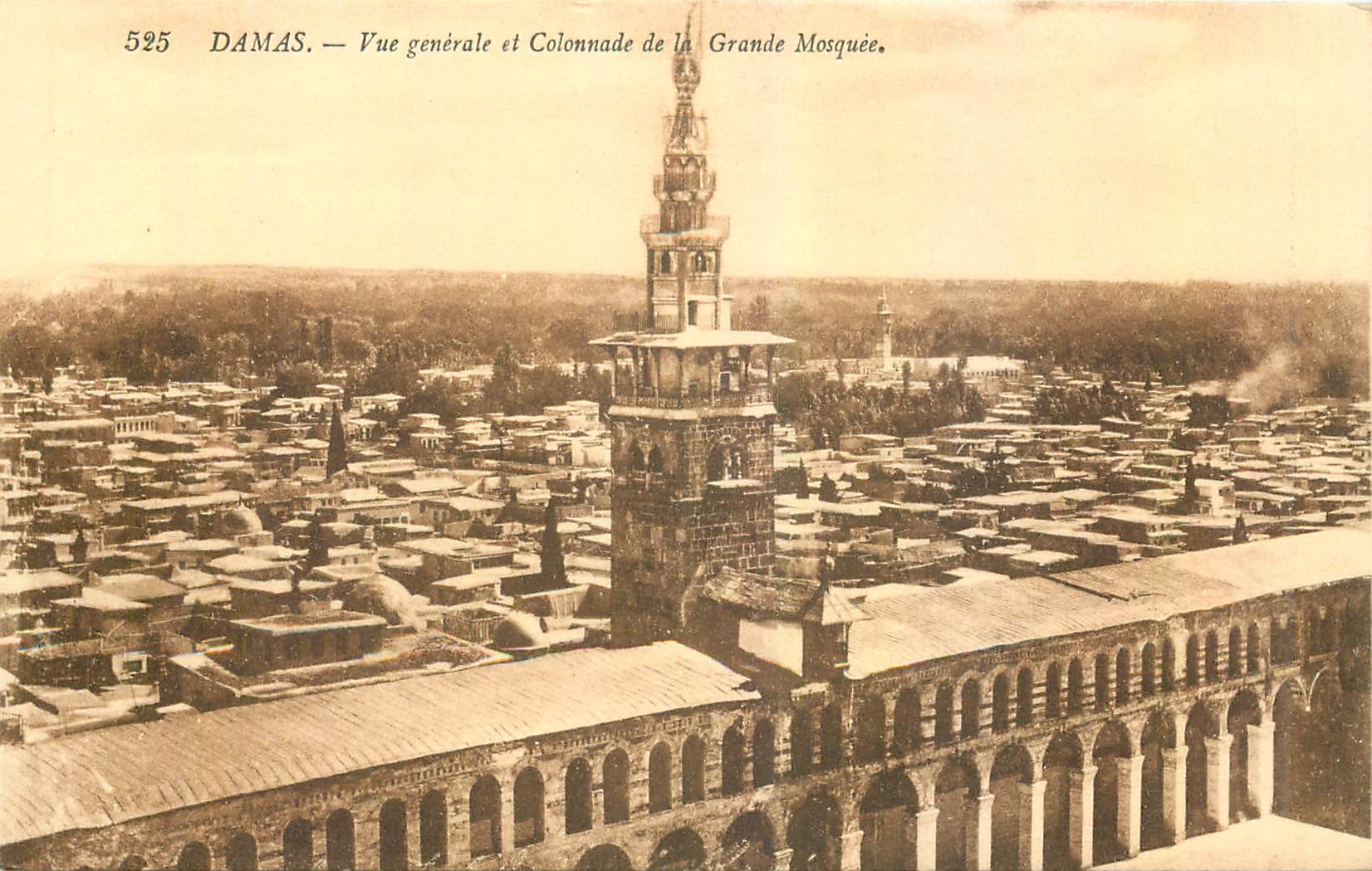 CPA Damas Vue generale et Colonnade de la Grande Mosquee 