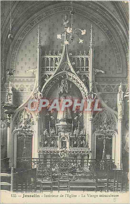 Josselin - Intérieur de l'Église - La Vierge miraculeuse — J. Sorel, éditeur à Rennes