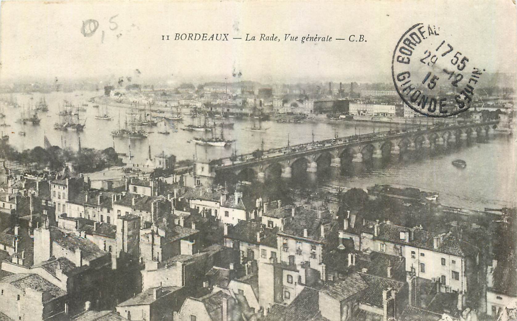 CPA Bordeaux La Rade Vue generale 