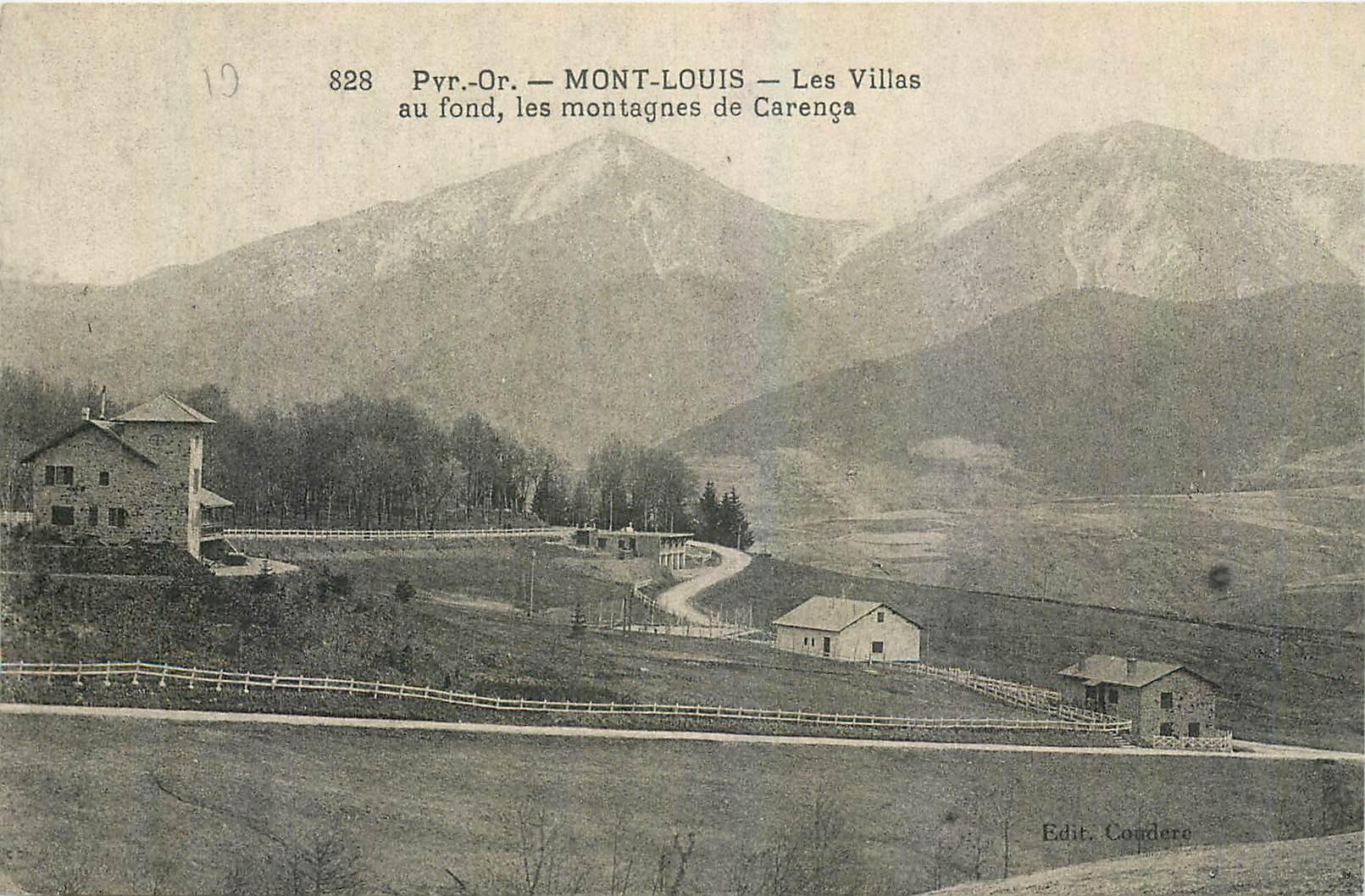 CPA Pyr Or Mont Louis Les Villas au fond les montagnes de Carenca 