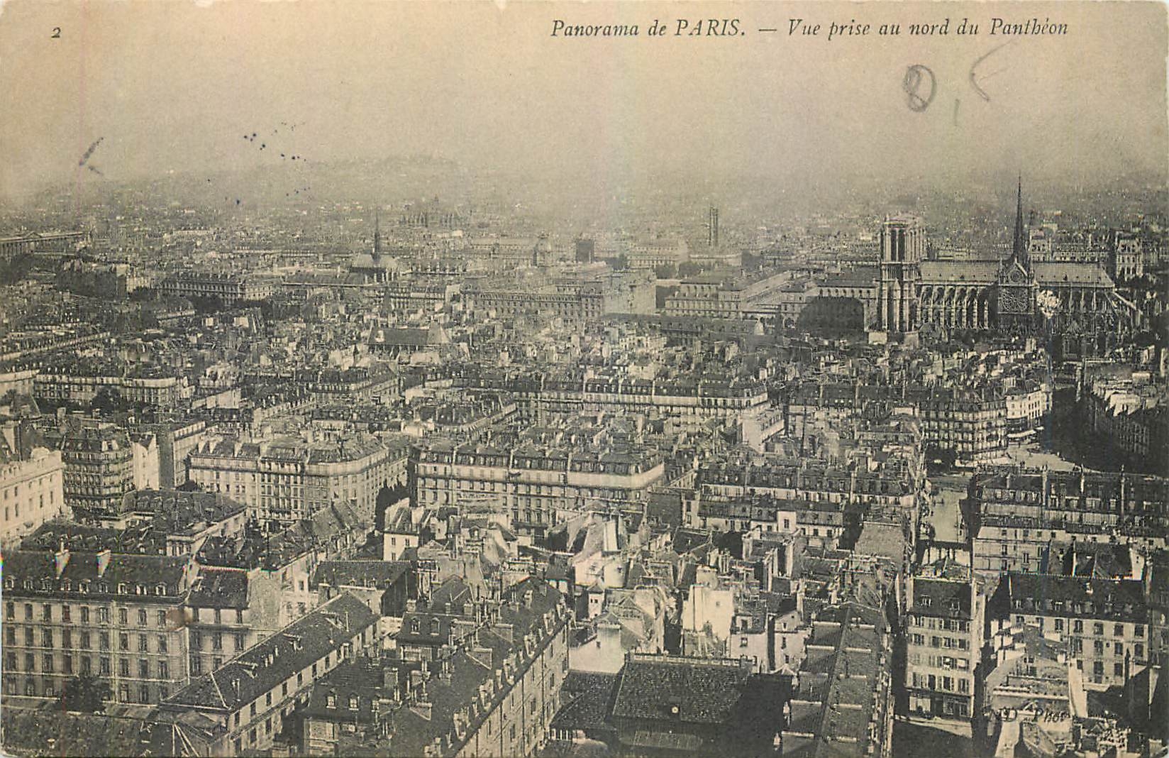 CPA Panorama de Paris Vue prise au nord du Pantheon 