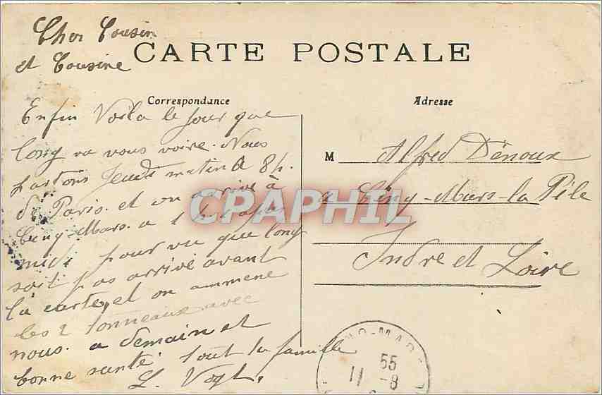 CPA Paris Boulevard de la Madeleine  — Rückseite