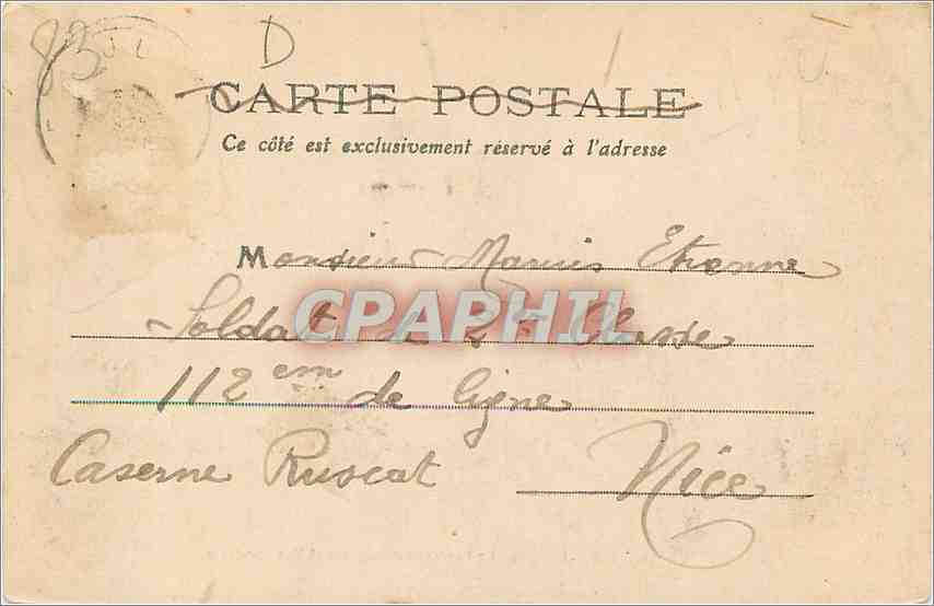 CPA Frejus La Lanterne d'Auguste et Vue generale  — Verso