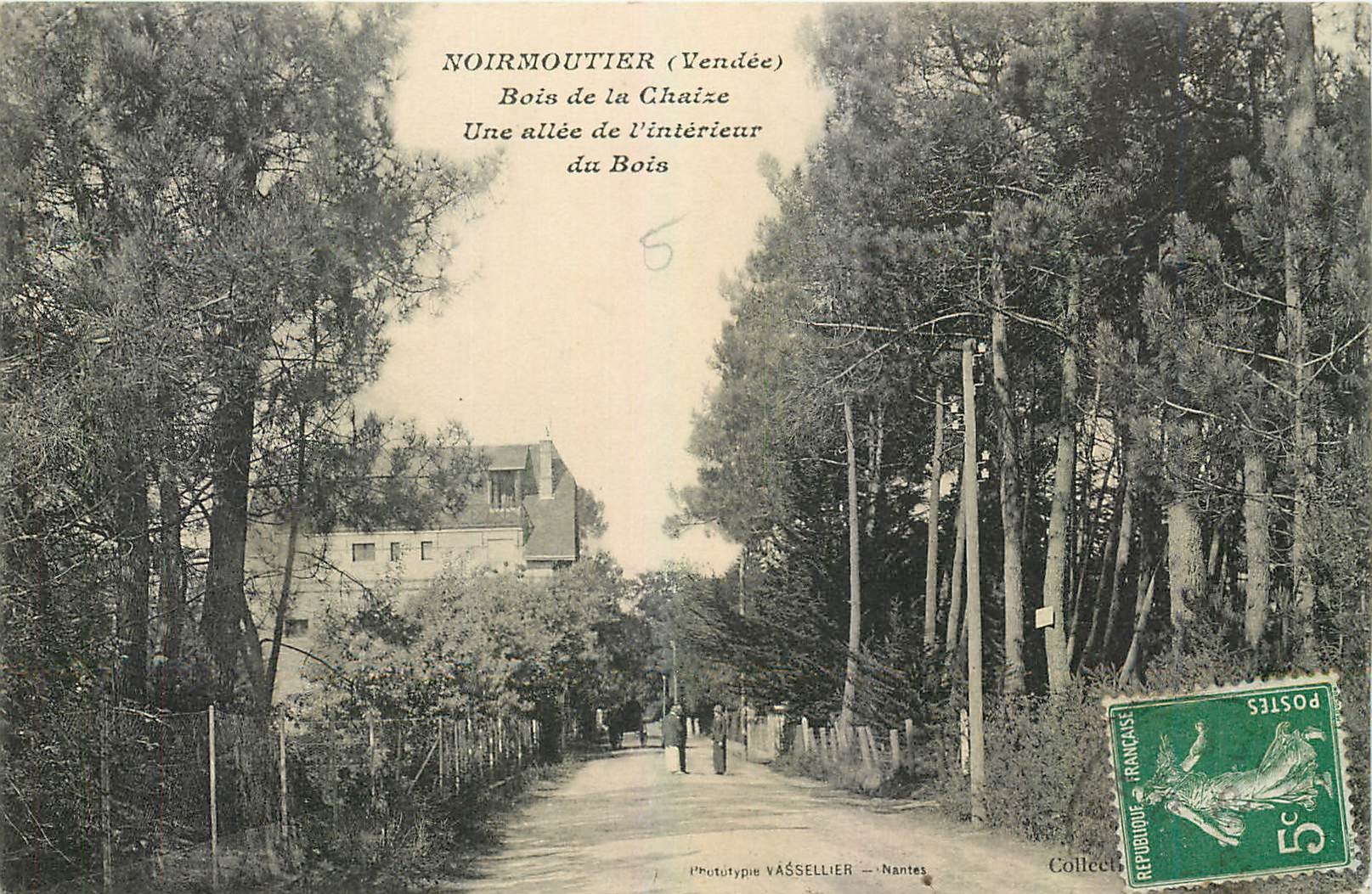 CPA Noirmoutier Vendee Bois de la Chaise Une allee de l'interieur du Bois 