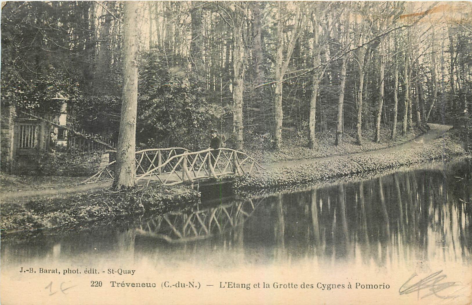 L'Etang et la Grotte des Cygnes à Pomorio — Tréveneuc (C.-du-N.) — J.-B. Barat, phot. édit. - St-Quay, n°220