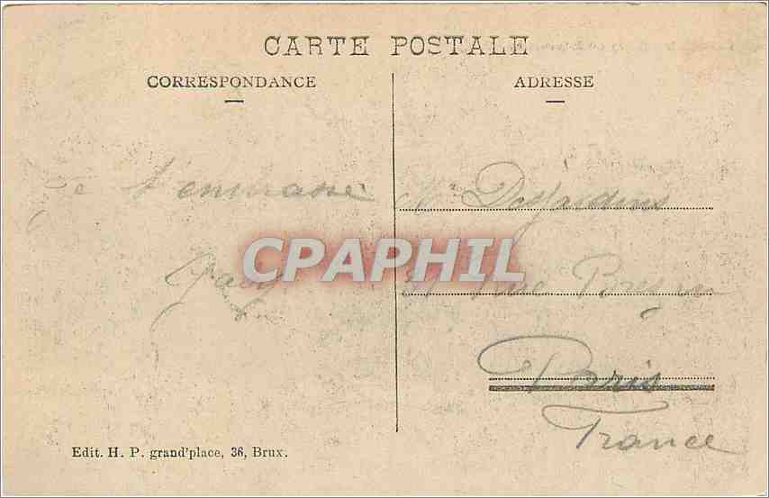 CPA Bruxelles Maison des Corporations  — Rückseite