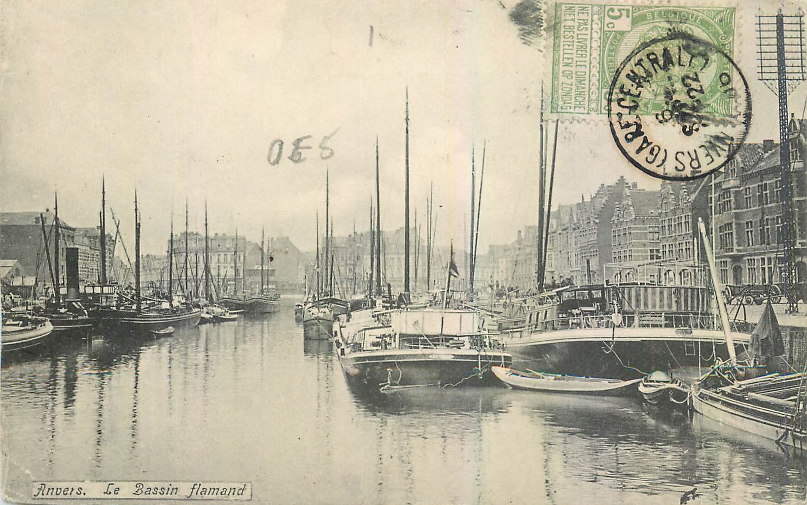 CPA Anvers Le Bassin flamand Bateau