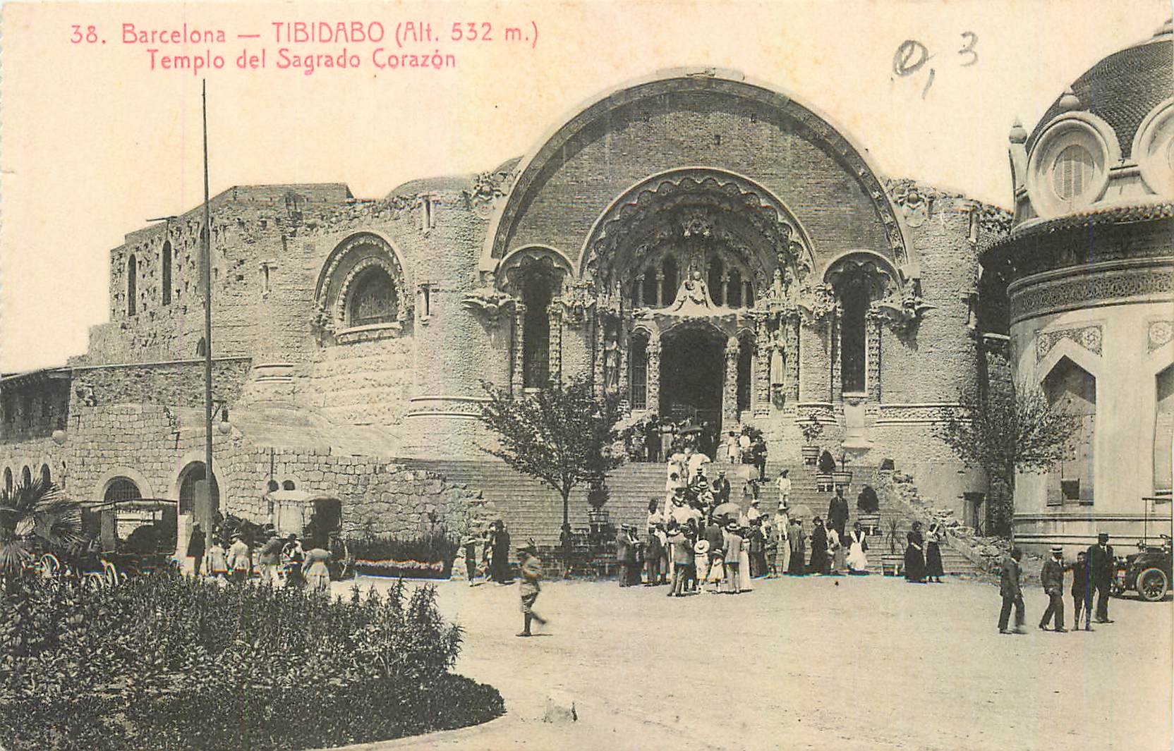 CPA Barcelona Tibidabo Templo del Sagrado Corazon 