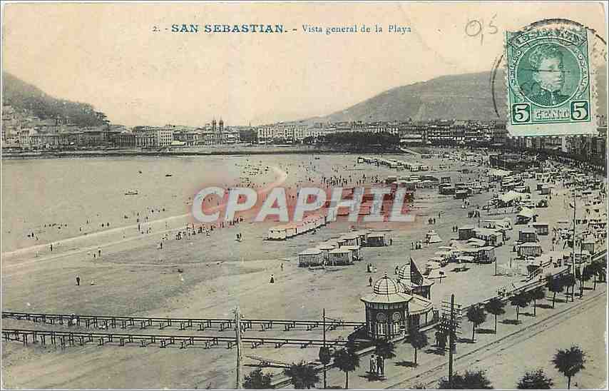 CPA San Sebastian Vista general de la Playa 