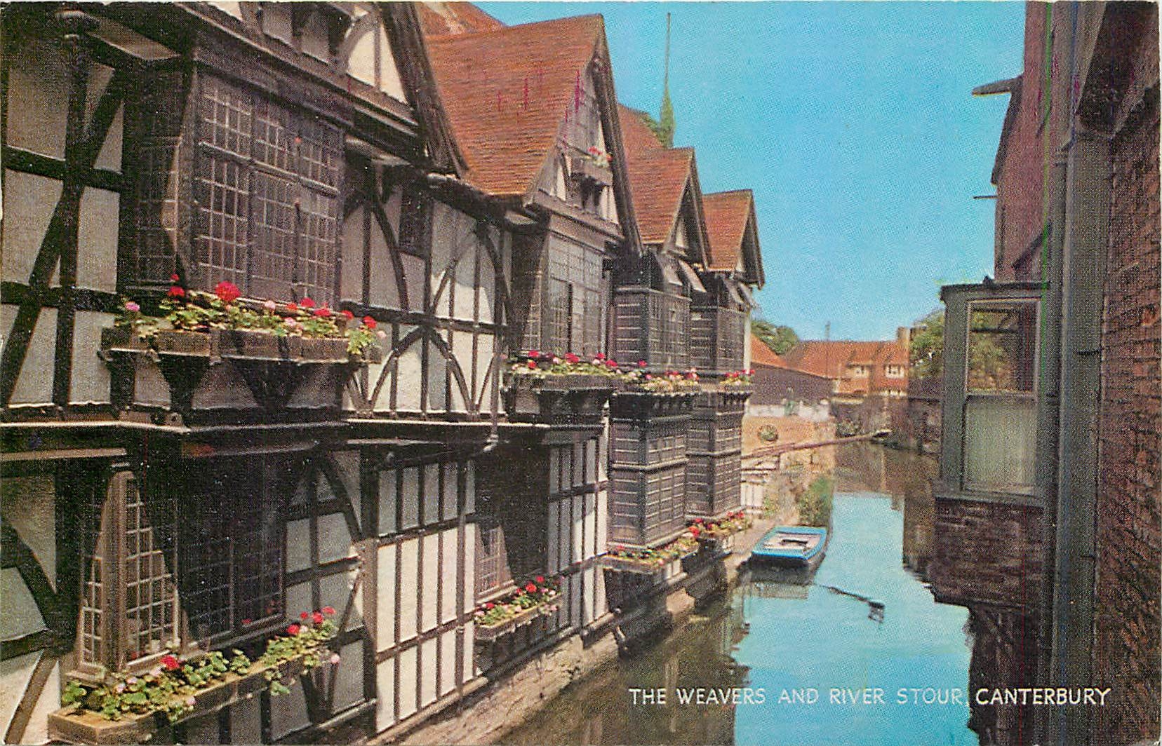 CPA The Weavers and River Stour Canterbury 