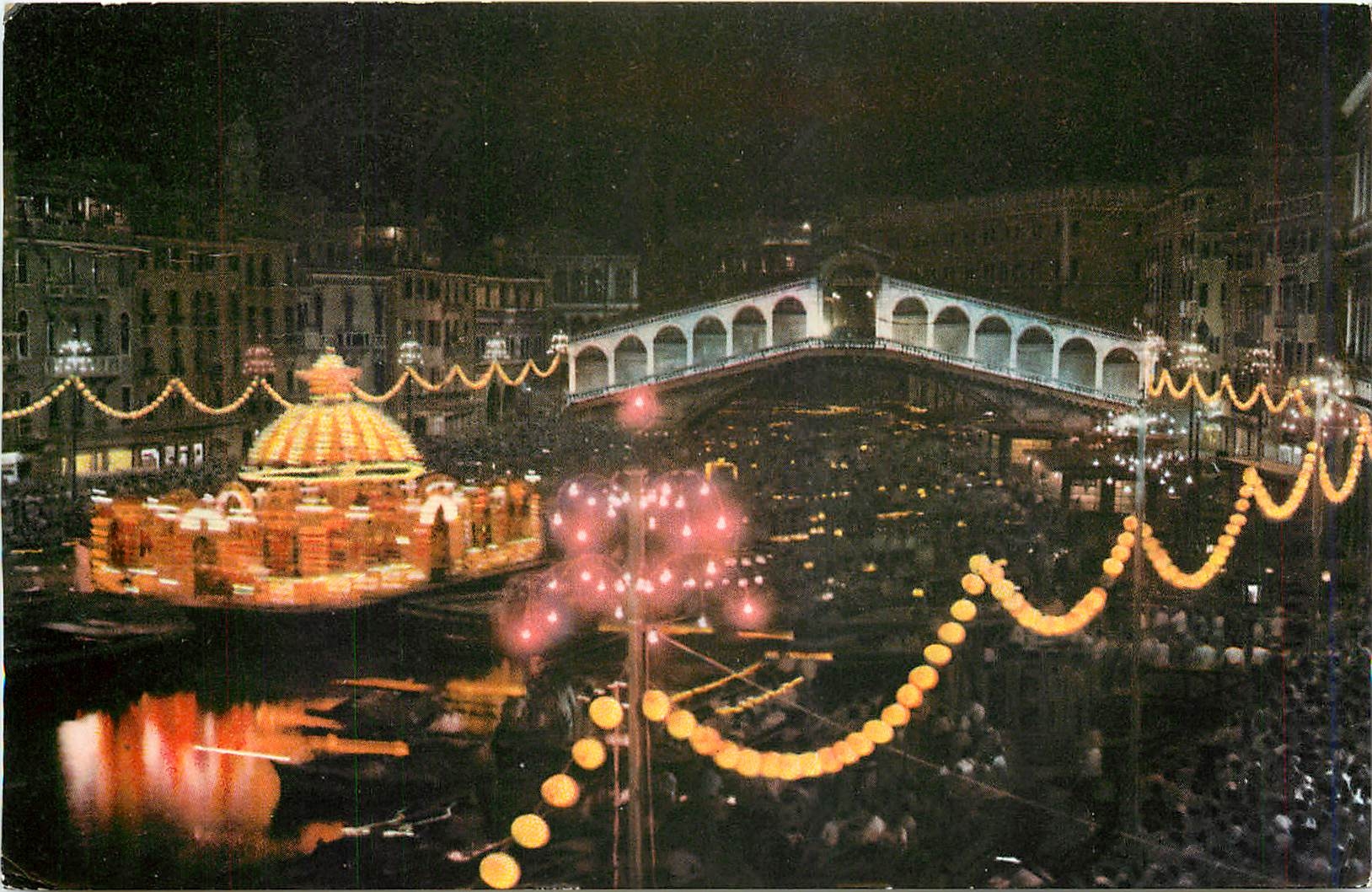 CPA Venezia Fete du Redempteur Nocturne 