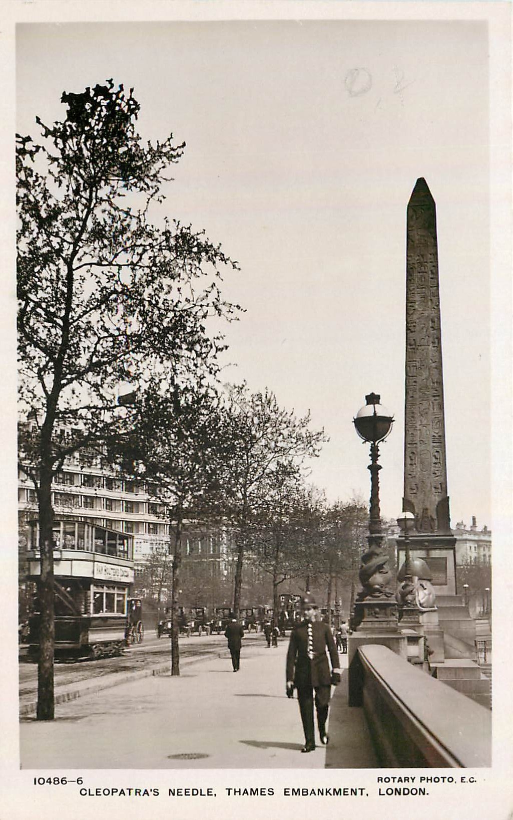 CPA Cleopatras Needle Thames Embankment London 
