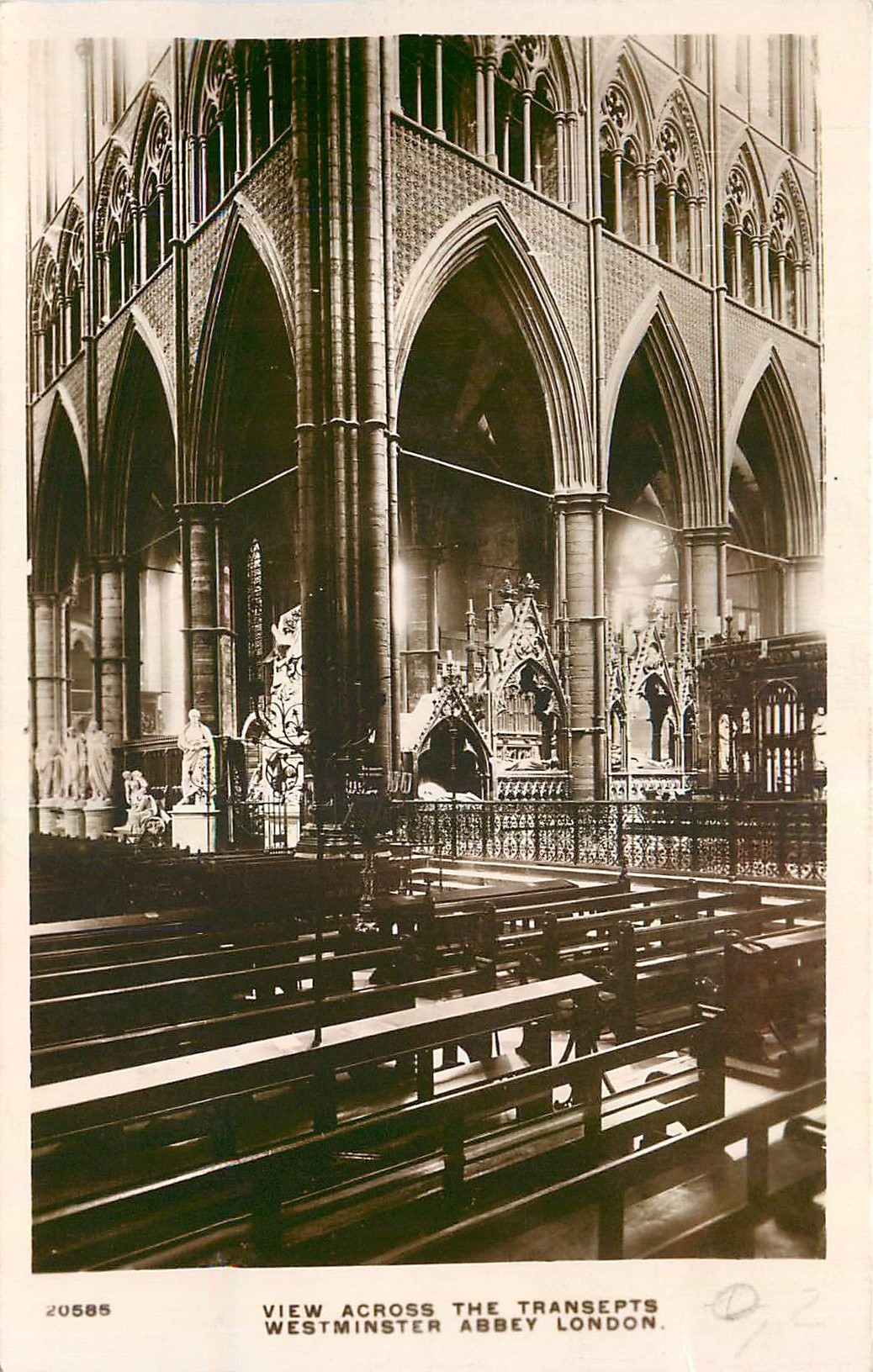CPA View across the transepts Westminster Abbey London 