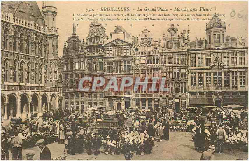 CPA Bruxelles La Grand Place Marche aux Fleurs 