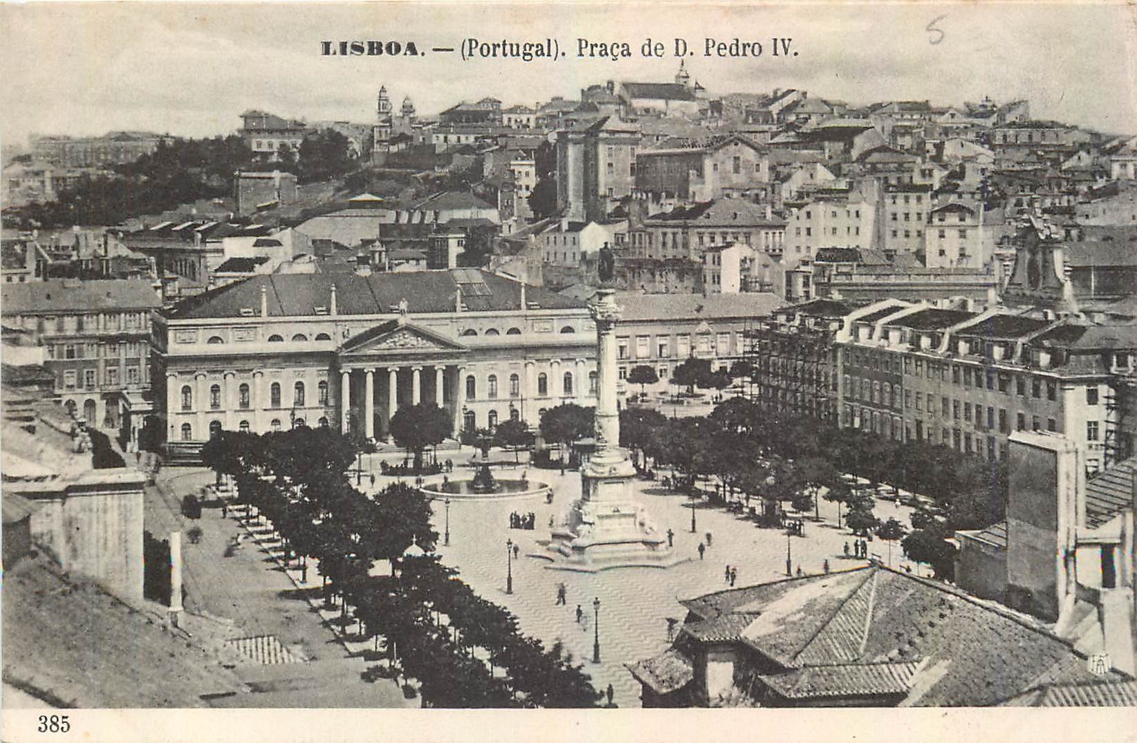 CPA Lisboa Portugal Praca de D Pedro IV 