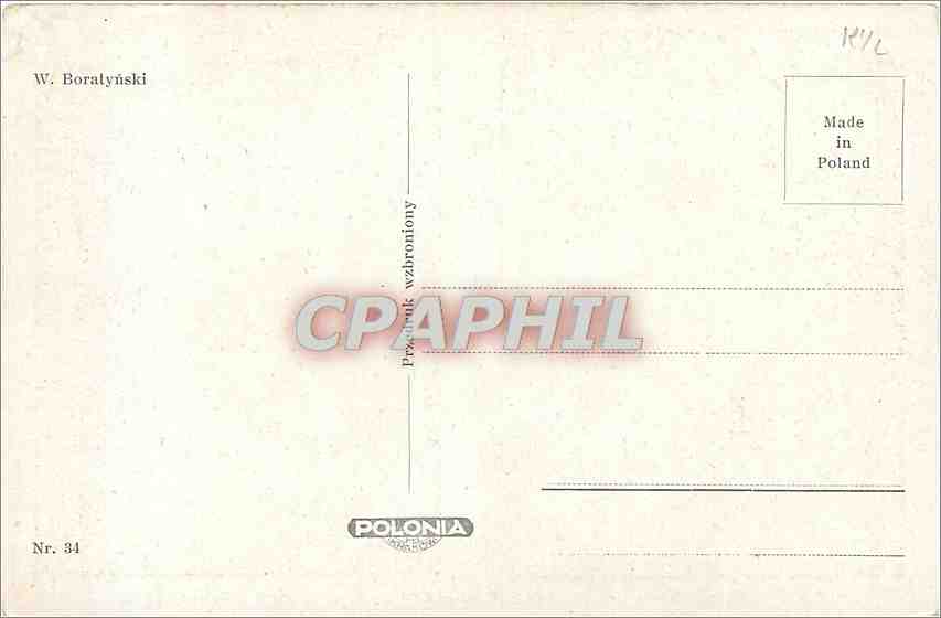CPA Zakopianskie Stroje Iudowe Krakowskie  — Rückseite