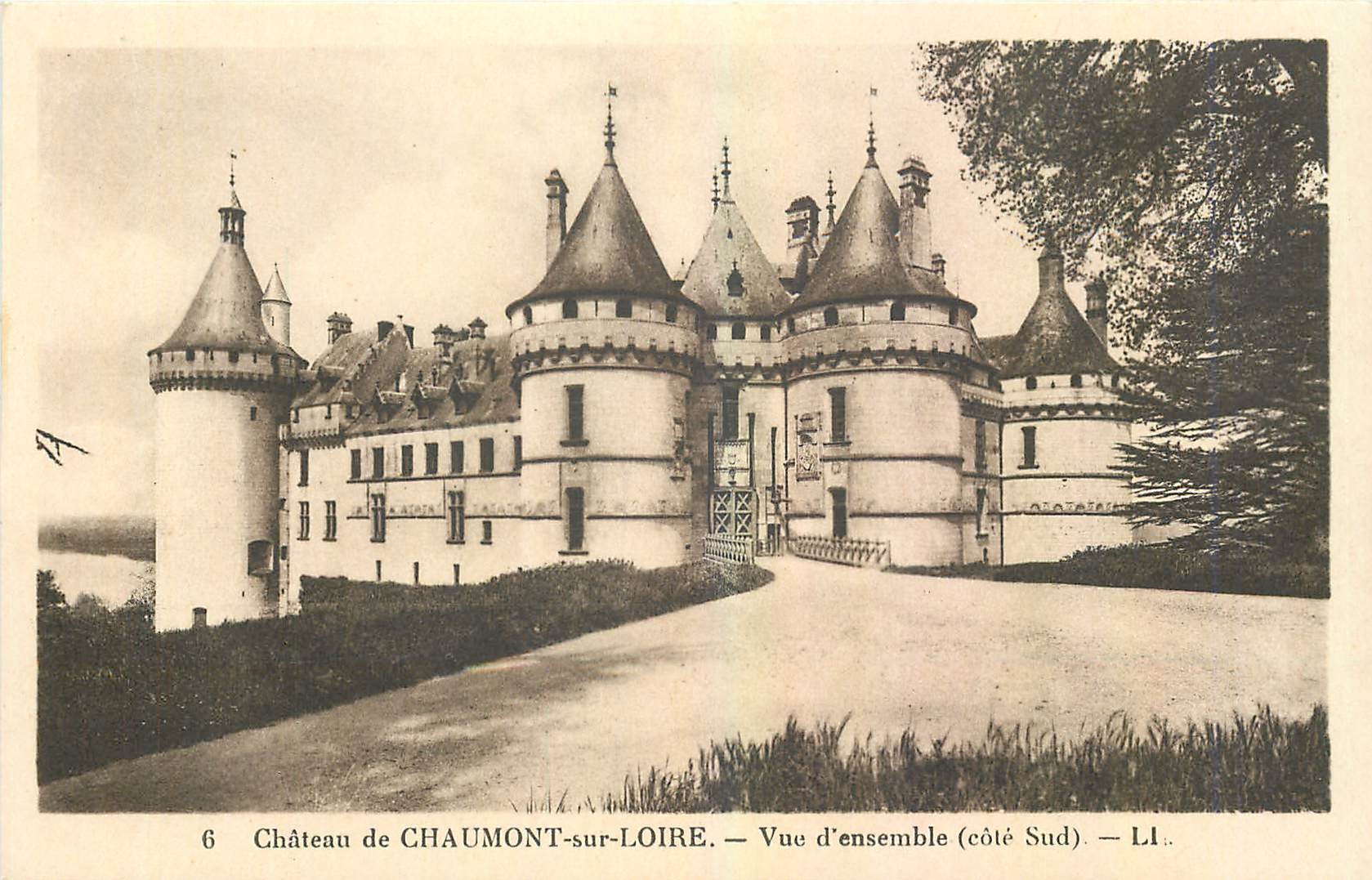 CPA Chateau de Chaumont sur Loire Vue d'ensemble cote sud 