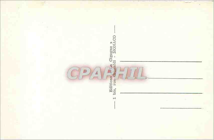 CPA Monte Carlo Le Casino Cote Sud  — Rückseite