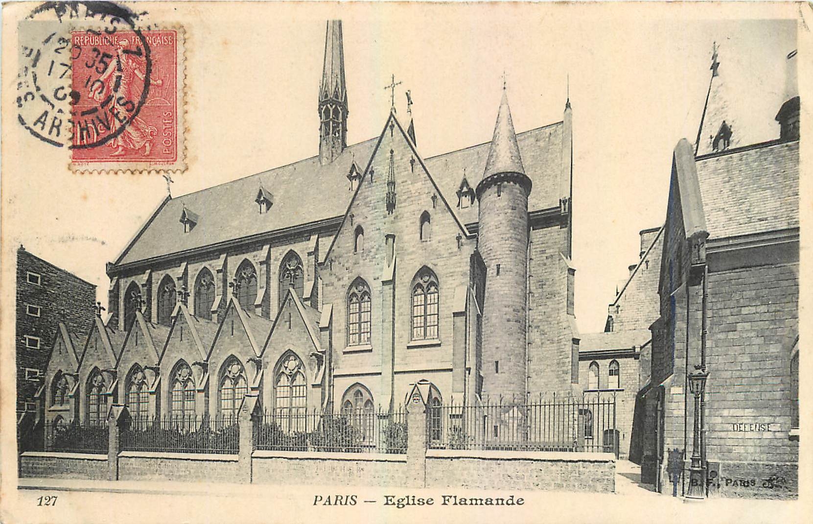 CPA Paris Eglise Flamande 