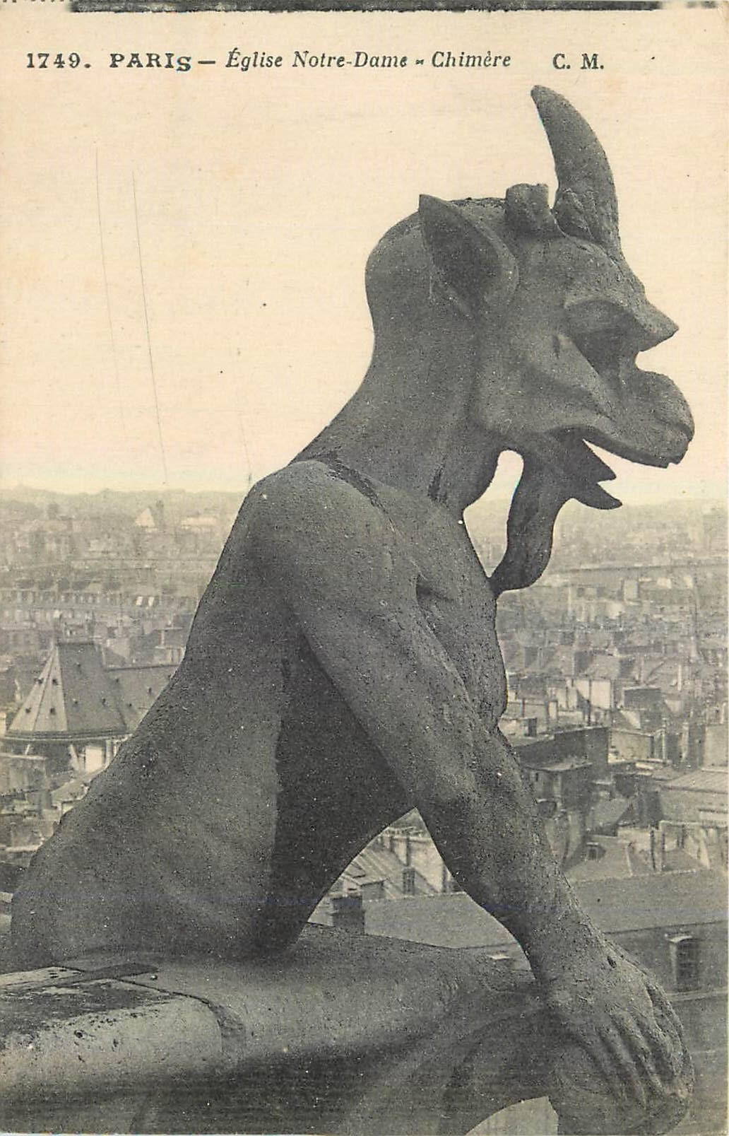 CPA Paris Eglise Notre Dame Chimere 