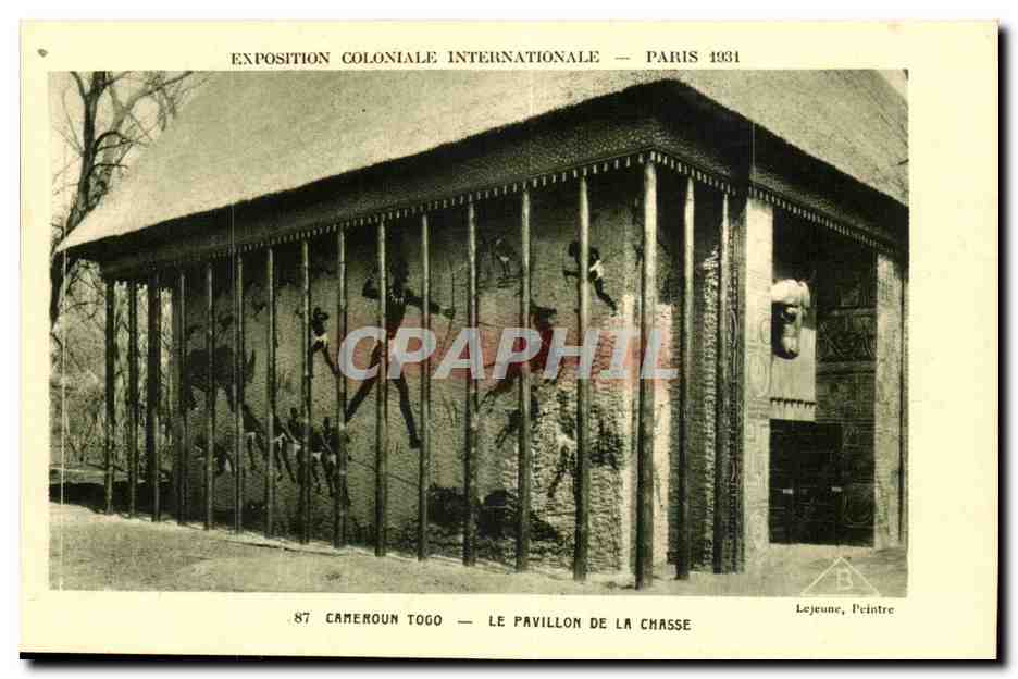 Exposition Coloniale Internationale-Paris-France-1931- Cameroun Togo-Le Pavillion de la Chasse -CPA