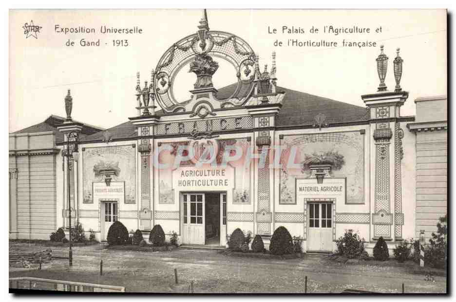 Exposition Universelle de Gand-Ghent-Belgique-Belgium-1913- Le Palais de l'Agriculture et l'Horticulture- CPA