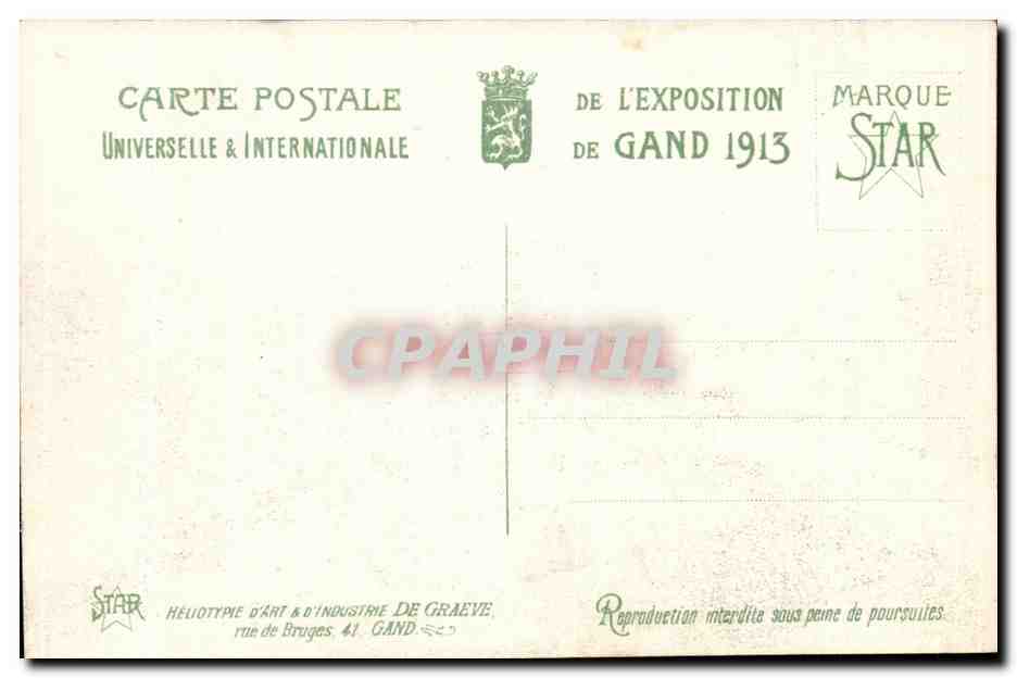 Exposition Universelle de Gand-Ghent-Belgique-Belgium-1913- Le Palais de la Hollande - CPA — Rückseite