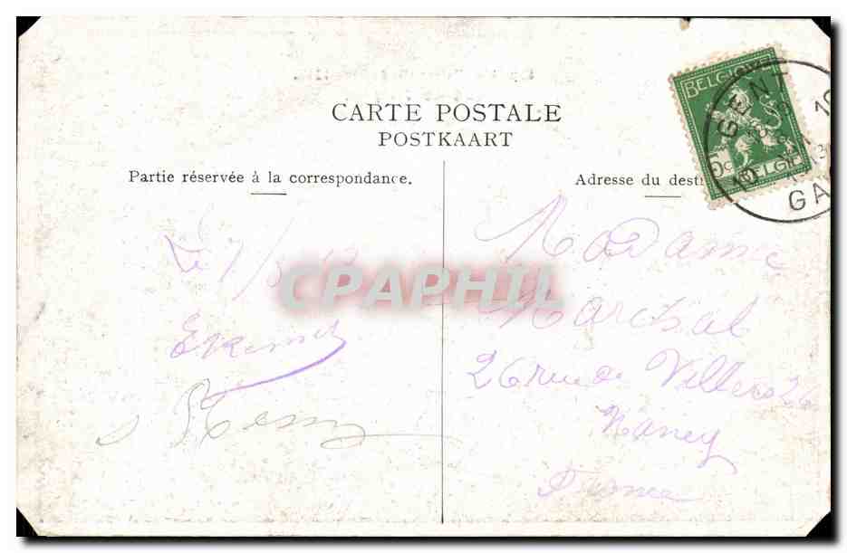 Exposition Universelle de Gand-Ghent-Belgique-Belgium-1913 - La Section Francaise- CPA — Rückseite