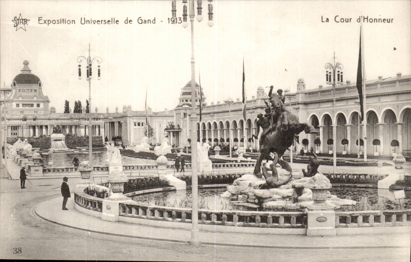 Exposition Universelle de Gand - 1913 — La Cour d'Honneur — éditeur STAR, n° 38