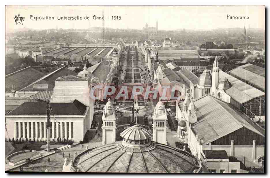 Exposition Universelle de Gand -Ghent-Belgique-Belgium-1913- Panorama-CPA