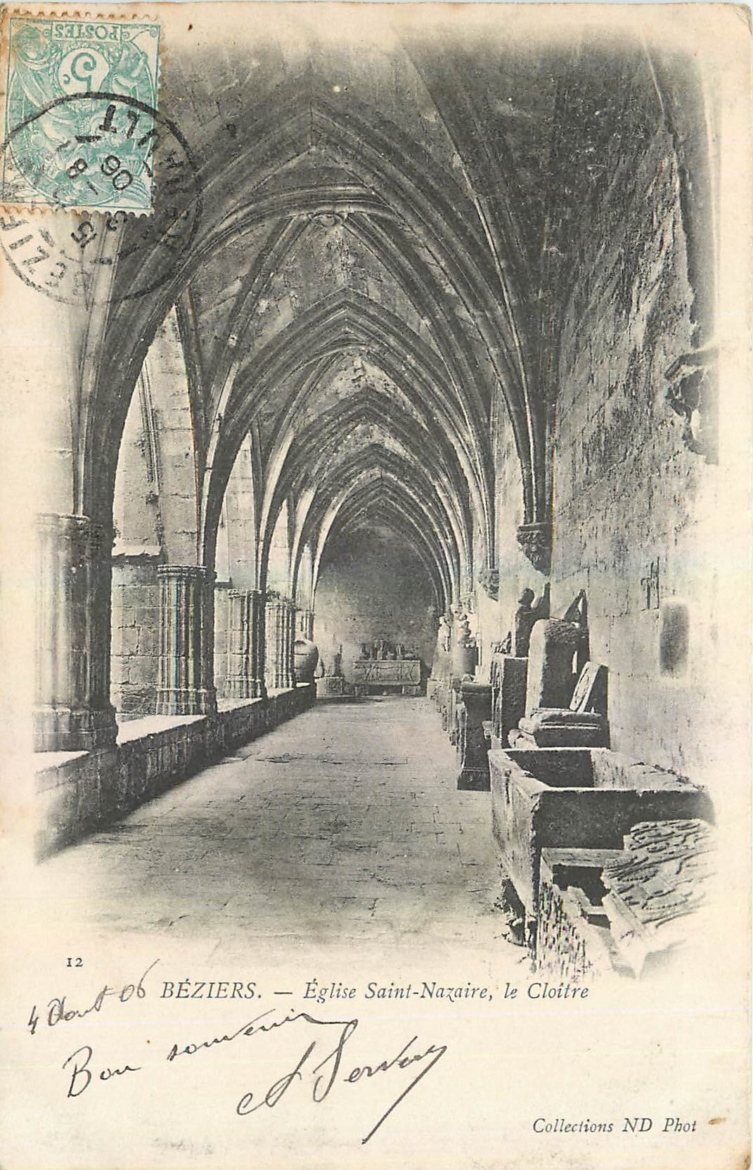 CPA Beziers Eglise Saint Nazaire le Cloitre 