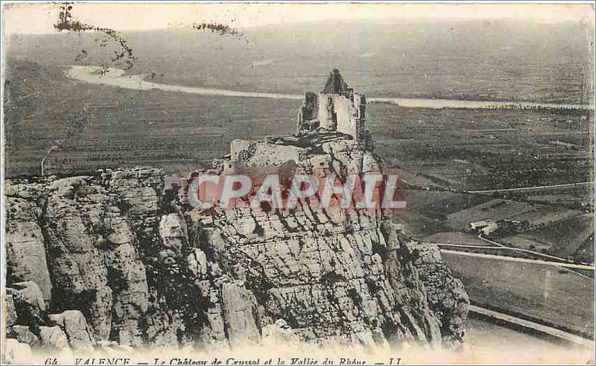 CPA Valence Le Chateau de Crussot et la Vallee du Rhone 